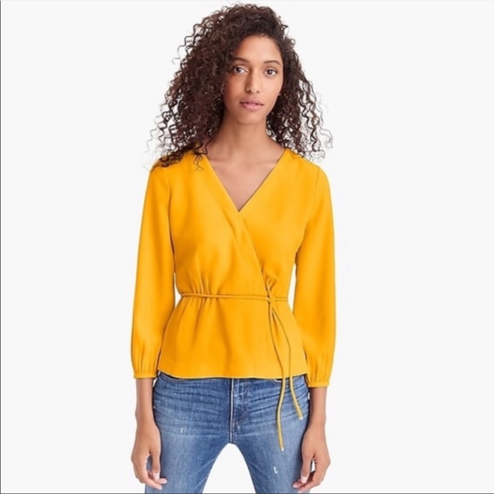 J. Crew Faux Wrap Top